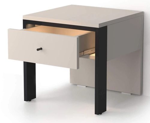 купить Тумбочка Fabrik Home Clay с подсветкой (набор 2шт) Серая мышка в Кишинёве 