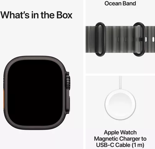 cumpără Ceas inteligent Apple Watch Ultra 4 GPS Cellular 49mm Black Titanium Case with Translucent Black Ocean Band MJAY4 în Chișinău 