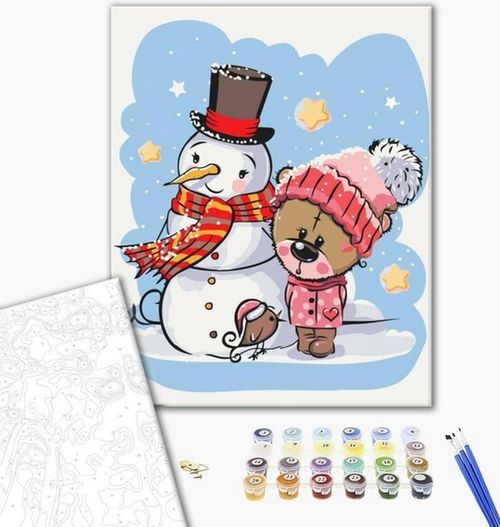 cumpără Tablou pe numere BrushMe KBS0078FC 30x40 сm (fără cutie) Prieteni de vacanță în Chișinău 