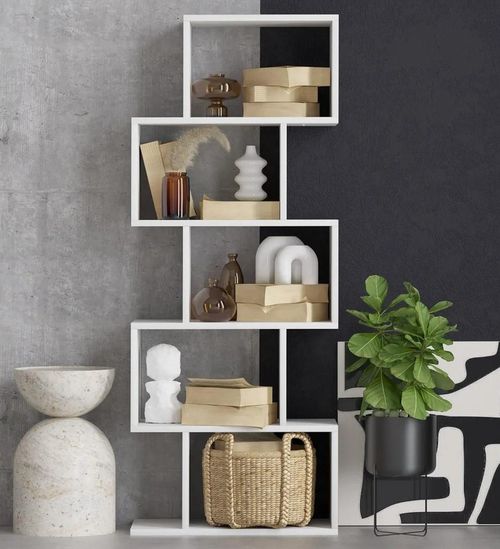 cumpără Raft de birou Trendy Meric, Alb 60x150x30cm, raft de carti în Chișinău 