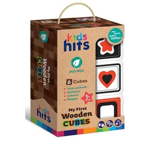 купить Игрушка Kids Hits KH20/007 Деревянный кубики My First wooden cubes в Кишинёве 