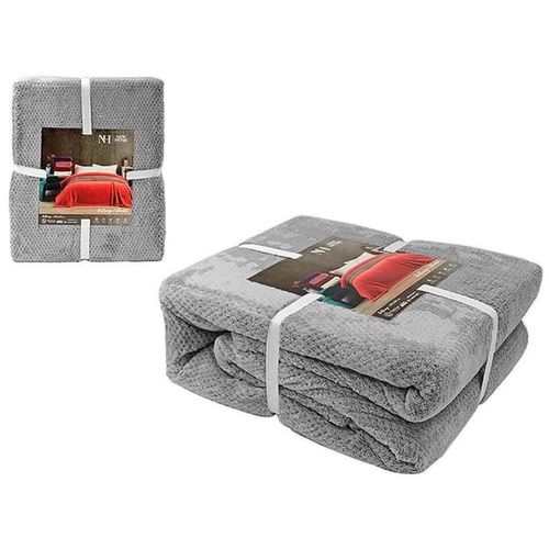 cumpără Textile de casă Promstore 53370 Cuvertura de pat 200x220cm NH Battariye poliester gri în Chișinău 