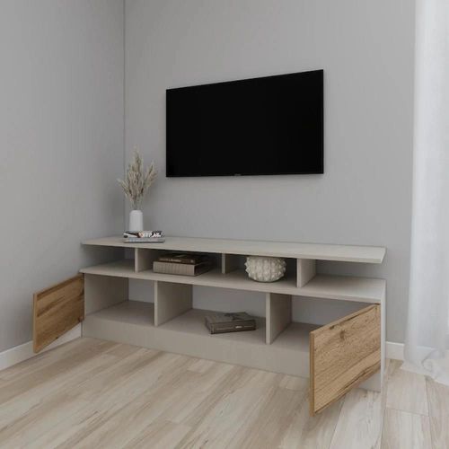 cumpără Comodă TV Smartex (16552) Т9 200cm TV Kashemir+Stejar Inchis în Chișinău 