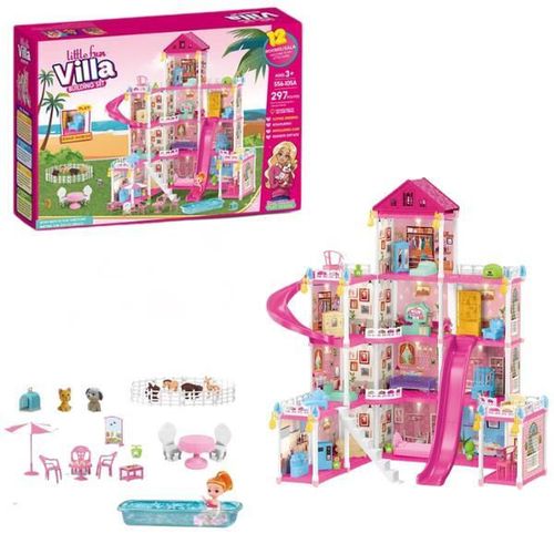 cumpără Căsuță pentru păpuși Essa 556-105A Vila Mică + accesorii, 297elem în Chișinău 