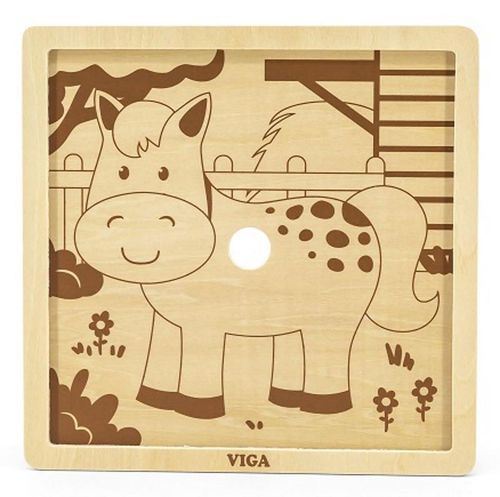 купить Головоломка Viga 51439 9-Piece-Puzzle Horse в Кишинёве 