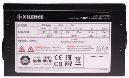 купить Блок питания для ПК Xilence XP500R6 (XN042), 500W, Performance C Series в Кишинёве 