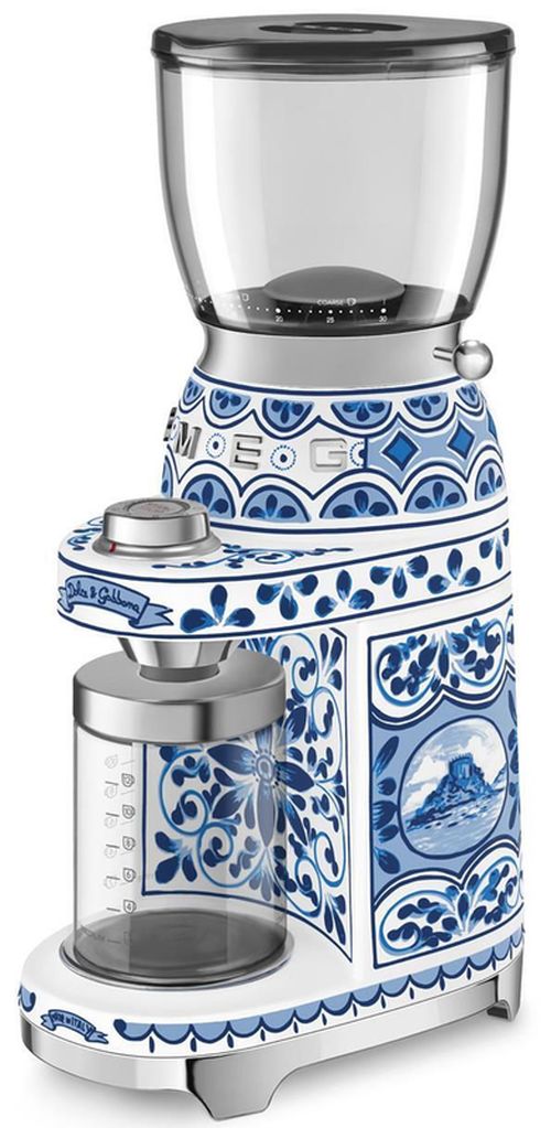 купить Кофемолка SMEG CGF01DGBEU Blu Mediterraneo Dolce&Gabbana в Кишинёве 