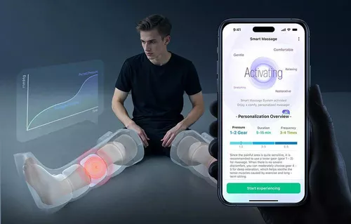 купить Массажер электрический Urevo Smart Wireless Recovery Boots, Green (UCRM003) в Кишинёве 