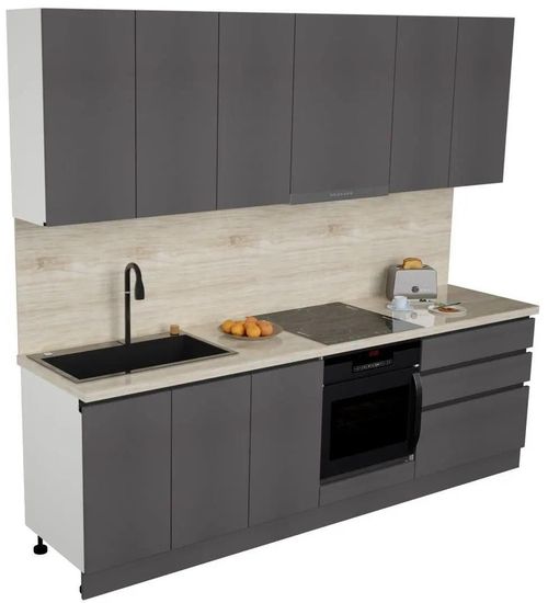 купить Мебель для кухни ArtFlame GOLA Storm Grey (2.6 m.l.) в Кишинёве 