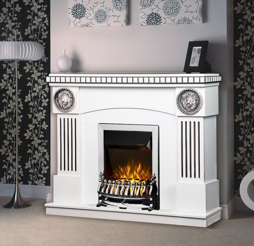 купить Камин электрический ArtFlame Prometeu & Galileo silver, 1050x1200x330 mm, Alb в Кишинёве 