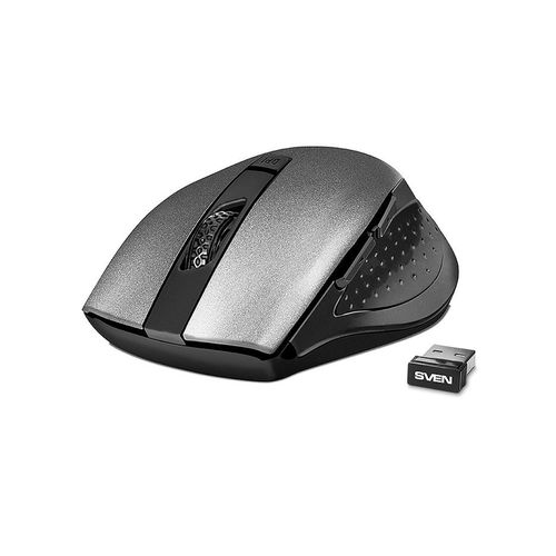 cumpără Mouse SVEN RX-425W Wireless Gray, Optical Mouse, 2.4GHz, Nano Receiver, 800/1200/1600 dpi, DPI resolution switch, Two additional navigation buttons (Forward and Back), USB, Gray SV-014476 (mouse/мышь) în Chișinău 