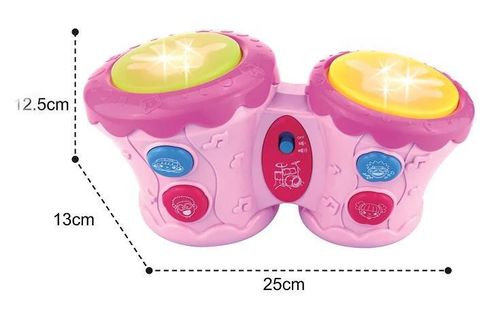 cumpără Jucărie muzicală Huanger (678645) Tobă pentru bebeluși cu baterii HE0506 în Chișinău 