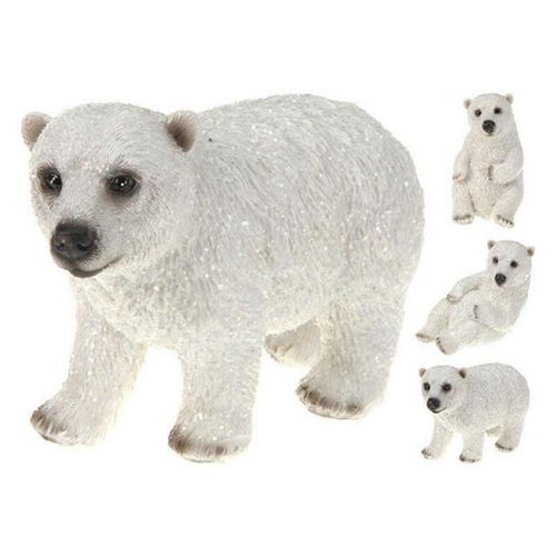 купить Новогодний декор Promstore 48247 Статуэтка Медведь белый 8x7x5cm керамическая в Кишинёве 