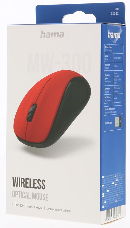 cumpără Mouse Hama 173022 MW-300 Red în Chișinău 