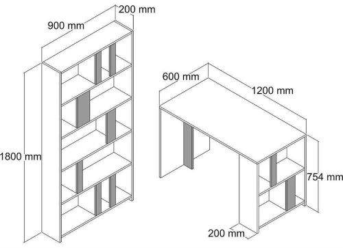 купить Офисный стол Trendy Lima, Nuc, Marmura Alba, cu raft в Кишинёве 