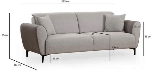 купить Диван Trendy Aren Gri (3 locuri) в Кишинёве 