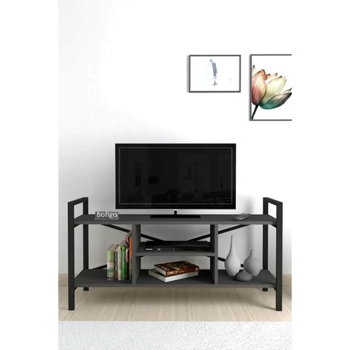 cumpără Comodă TV Nex Home Comoda, cadru metalic, 120x36,5x62,5 cm, Antracit (11-01-08) în Chișinău 
