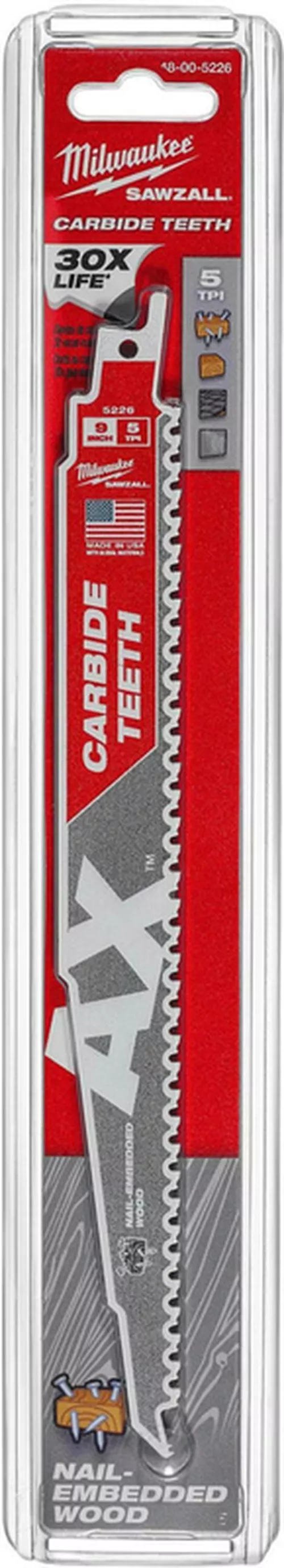 cumpără Accesoriu pentru fierăstrăie Milwaukee 48005226 Lame ferastrau sabie Heavy Duty AX (TCT), 230x5mm, (P.1) în Chișinău 