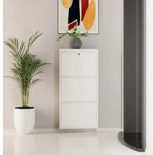 купить Полка для обуви Trendy Locking 3 Piece Metal-White, 50x103x15cm в Кишинёве 