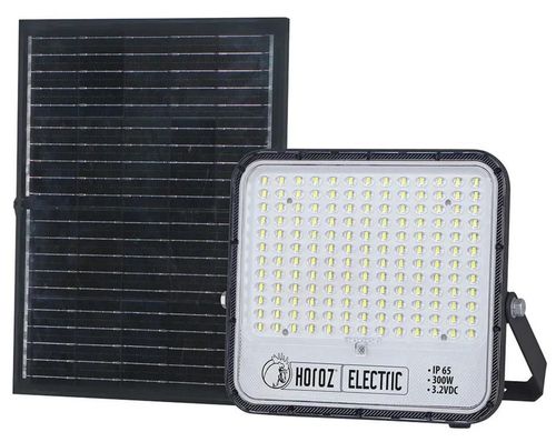 cumpără Reflector Horoz 72577 TIGER PRO, cu panou solar, 300W, 6400K, 4200Lm (0PRJ-068-012-2300-010) în Chișinău 