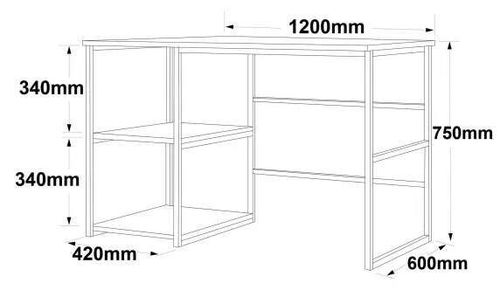 купить Офисный стол Trendy VG23-GE 120x75x60cm в Кишинёве 