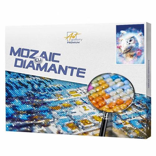 купить Картина по номерам Art Gallery GA84520 Mozaic cu diamante 40x50cm Bufnita polara в Кишинёве 