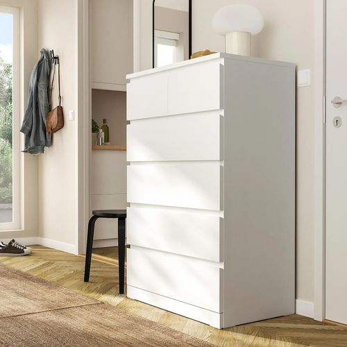 cumpără Comodă Ikea Malm 6 sertare 80x123 (Alb) în Chișinău 