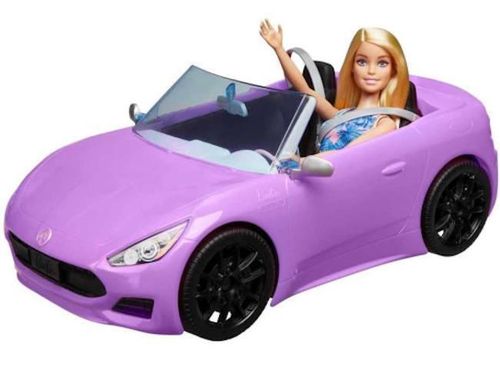 cumpără Păpușă Barbie HBY29 Barbie și mașina decapotabilă mov în Chișinău 