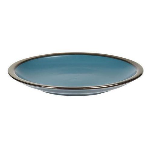 cumpără Farfurie Promstore 45813 Тарелка десертная 21cm Metallic Rim Blu, керамика în Chișinău 