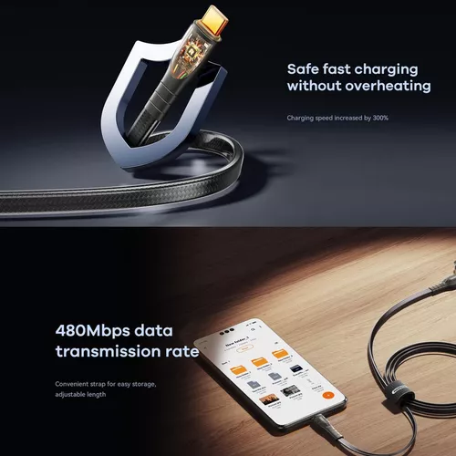 купить Кабель для моб. устройства Remax RC-C167 66W A-C Black в Кишинёве 