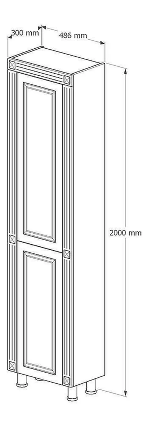 купить Шкаф-пенал miscellaneous NAPOLEON Alb-Argint Dr. в Кишинёве 