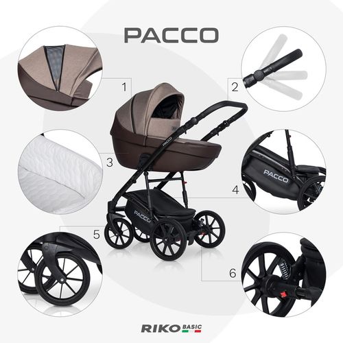 cumpără Сărucior pentru copii Riko Carucior 2in1 Basic Pacco 07 Mocca în Chișinău 