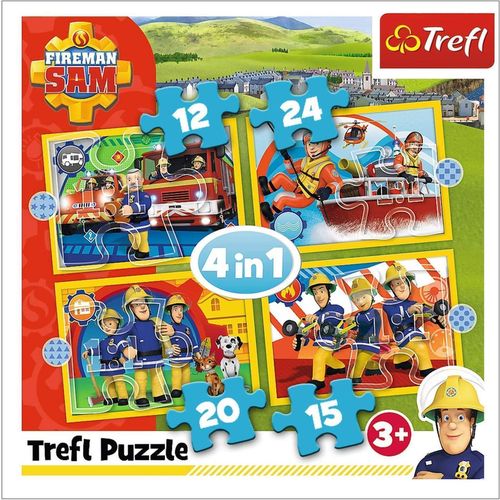 cumpără Puzzle Trefl 34373 Puzzles - 4w1 - Helpful Fireman Sam / Prism A&D Fireman Sam în Chișinău 