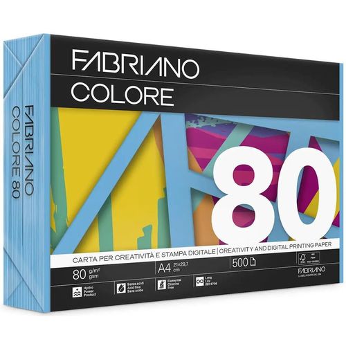 купить Бумага офисная Fabriano 74321297 Hartie Colore A4, 80g/m2, 500 foi azzuro в Кишинёве 