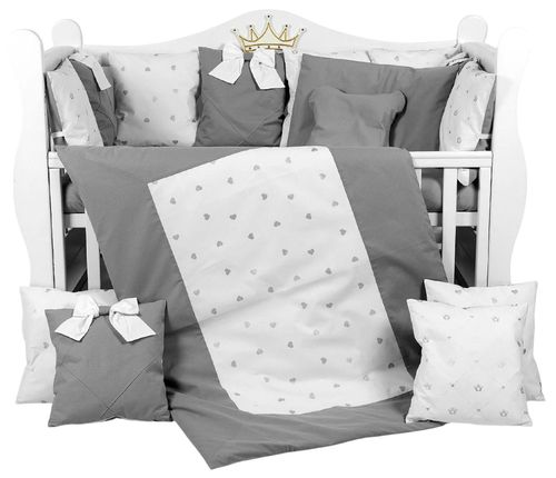 купить Детское постельное белье PernaMea Set lenjerie 8 piese Perne Gri (PM.101650/2) в Кишинёве 