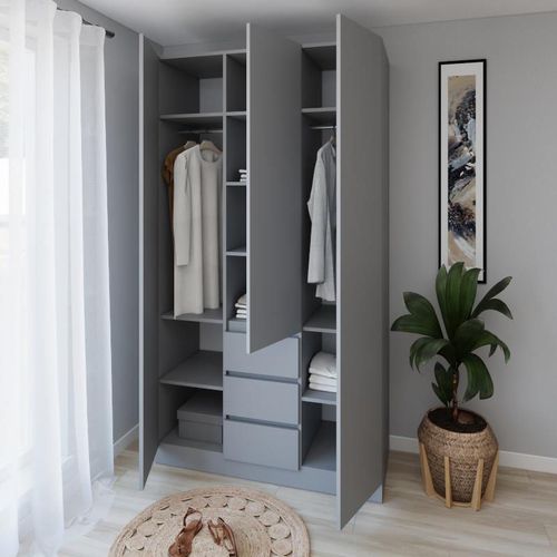 cumpără Dulap Smartex (15900) N16 140cm Grafit în Chișinău 