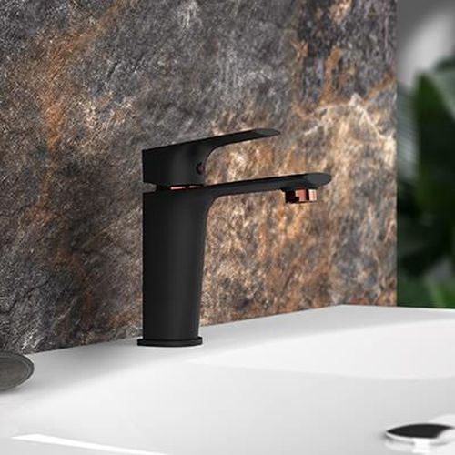 купить Смеситель для умывальника Rubineta Modena-18 (BK/RG) в Кишинёве 