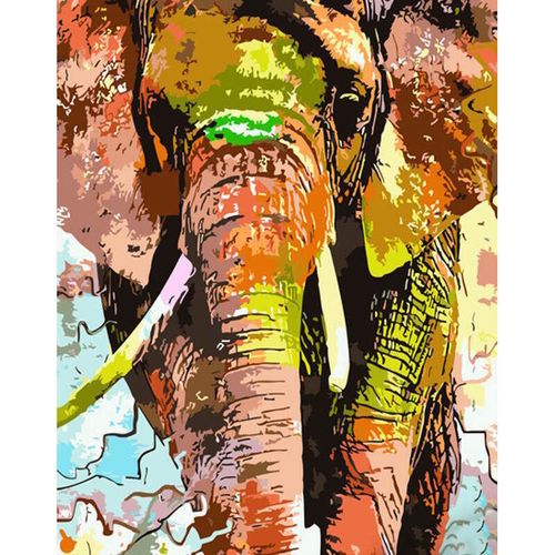 купить Картина по номерам Strateg 58125 Elefant in vopsele 40x50cm в Кишинёве 