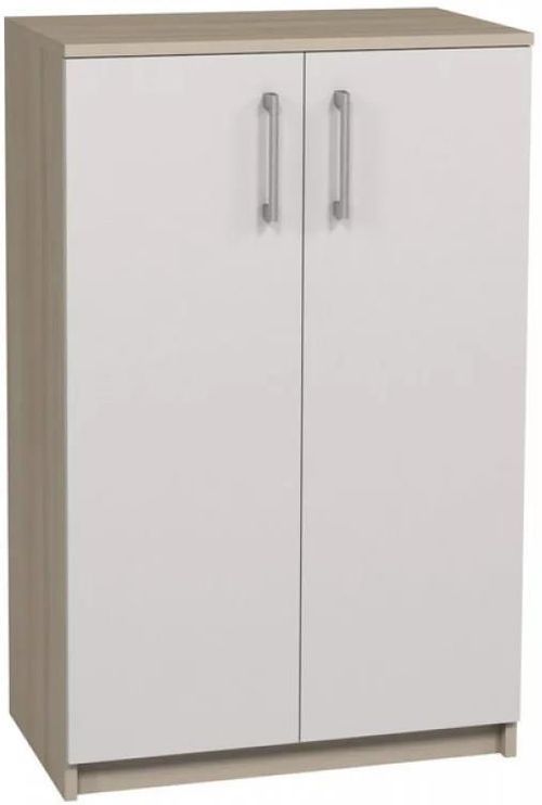купить Офисный шкаф Tisam Тумба закрытая с двумя дверцами 702х405х1106, Бук Артизан/Светло-серый (7713) в Кишинёве 