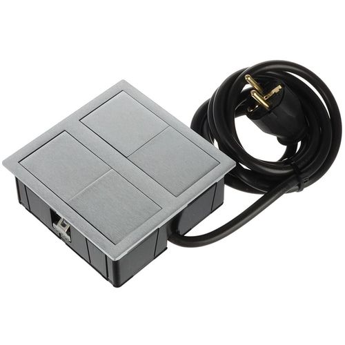 купить Розетка электрическая ASA Plastici 060.15F.00001 Versahit dual 2 sockets F Stainless steel в Кишинёве 