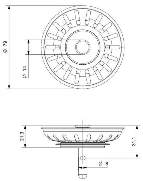 cumpără Accesoriu pentru chiuvete de bucătărie Reginox R34248 Strainer R1149 în Chișinău 