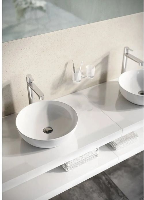 купить Раковина Ravak UNI 400 B Slim D400x125mm White XJX01140003 в Кишинёве 