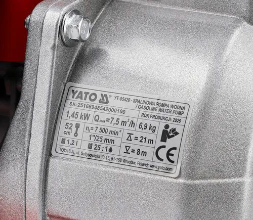cumpără Pompă Yato YT85420 Motopompa 1.45kw 7.5m3/h 21/8m 1" benzina în Chișinău 
