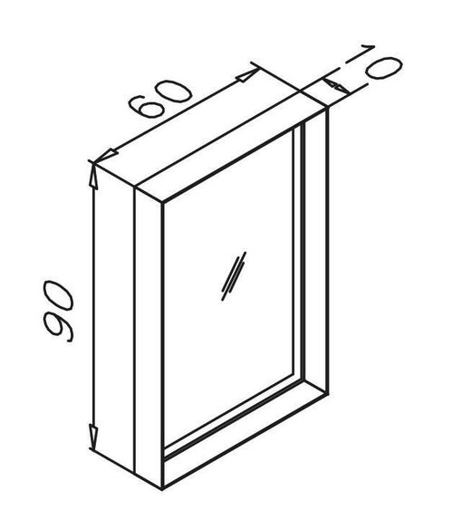 купить Зеркало для ванной Orka Craft 60x90 Antracite в Кишинёве 