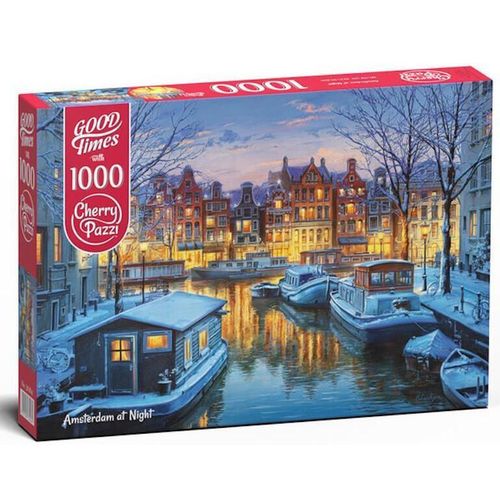 купить Головоломка Cherry Pazzi C30264 Puzzle 1000 elemente Amsterdam noaptea в Кишинёве 
