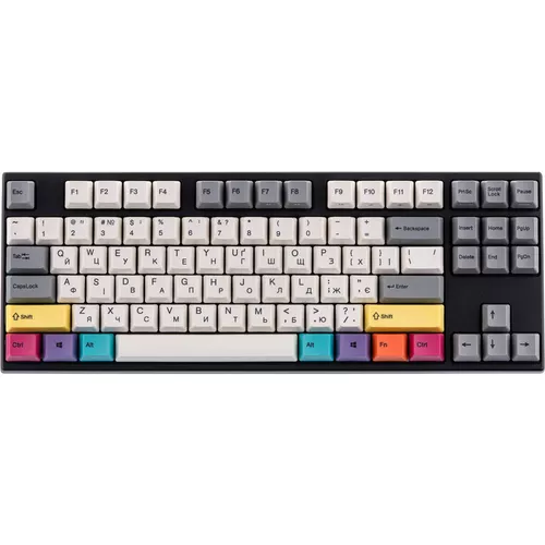 cumpără Tastatură gaming Varmilo VEM87 CMYK 87Key, EC V2 Rose, EN/UKR, White Led, Black în Chișinău 