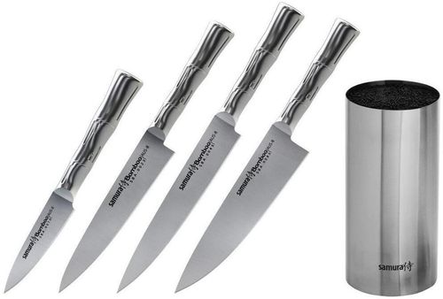 купить Набор ножей Samura BAMBOO Set 4 cutite + suport (SBA-05) в Кишинёве 
