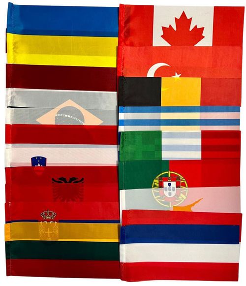 купить Спортивное оборудование miscellaneous 8776 Flag 11x22 cm, diferite tari в Кишинёве 