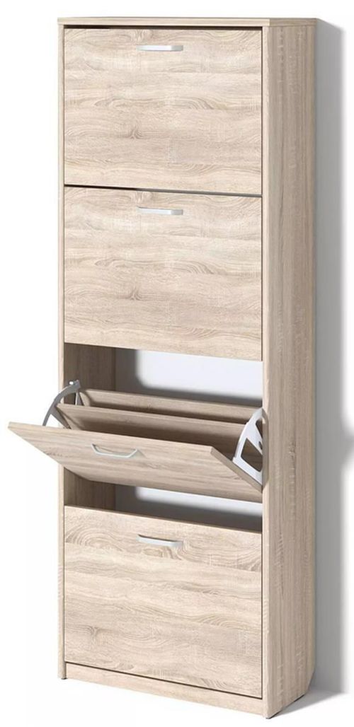 купить Полка для обуви Fabrik Home Тумба для обуви 4 дверцы / 600 дуб сонома в Кишинёве 