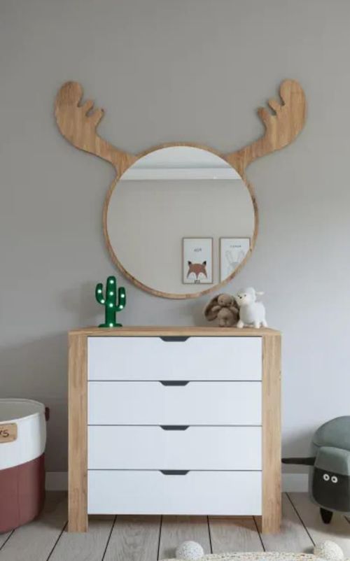 купить Комод Trendy Nisan 1600-026-White, Walnut, 90x85x42cm (GTR007928) в Кишинёве 
